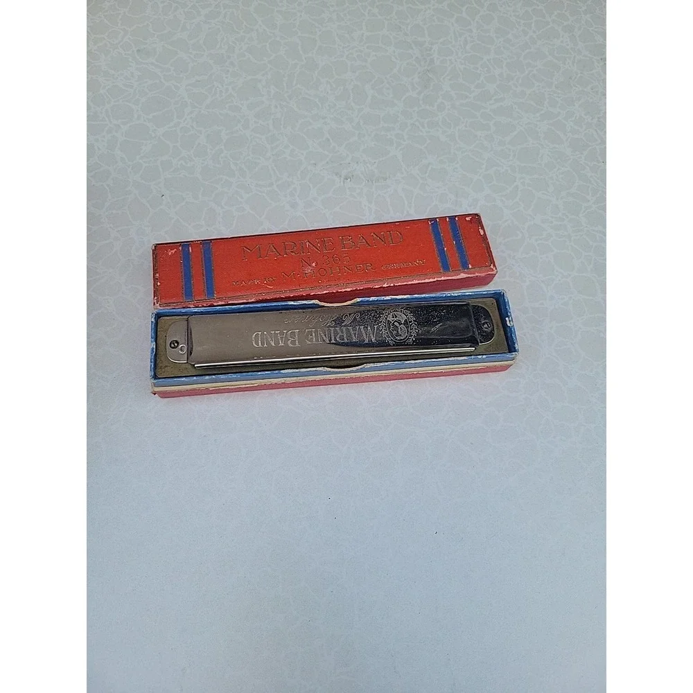 Vintage M. Hohner Marine band harmonica number 365 In Key of G